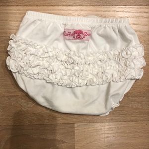 Ruffle Butts White Ruffle Bloomer